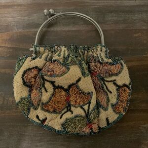 Hand Beaded butterfly 🦋 tapestry mini hand bag